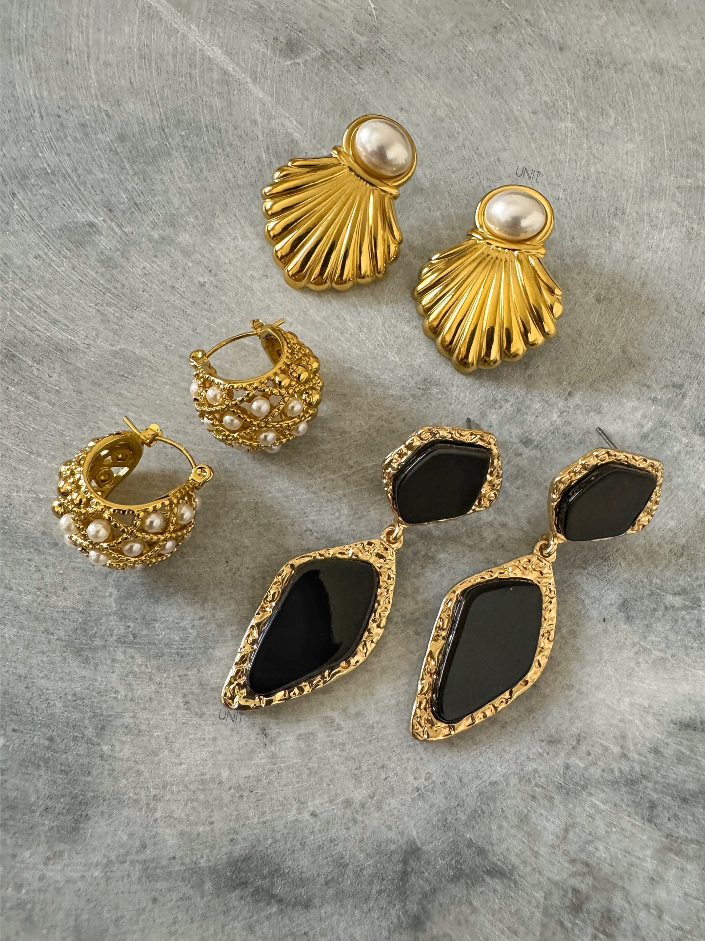 Vintage Pearl Lattice Hoops