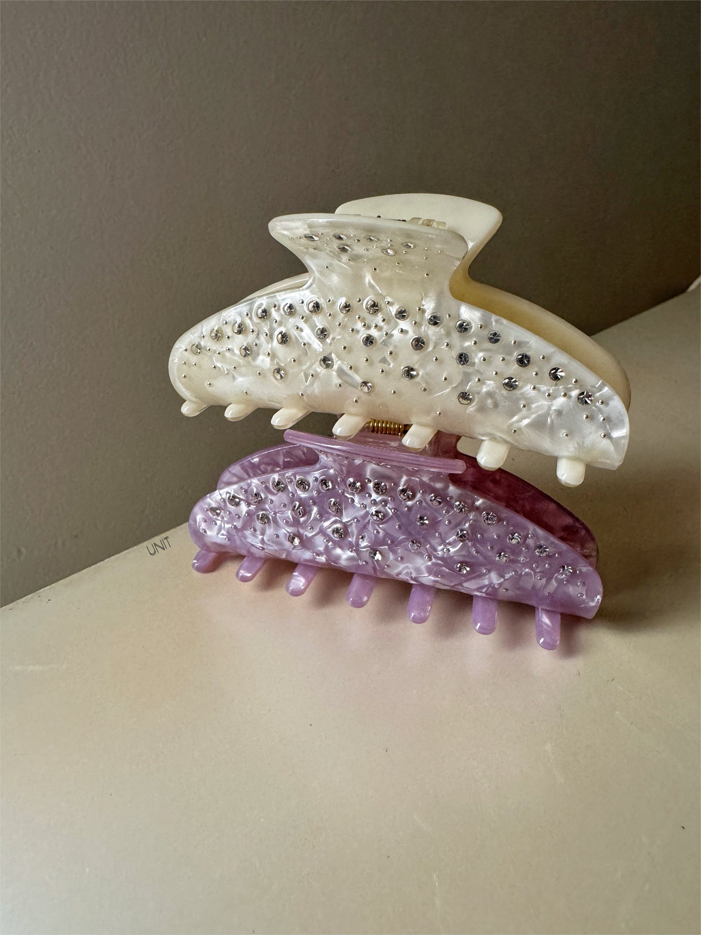 Lavender Crystal Hair Clip