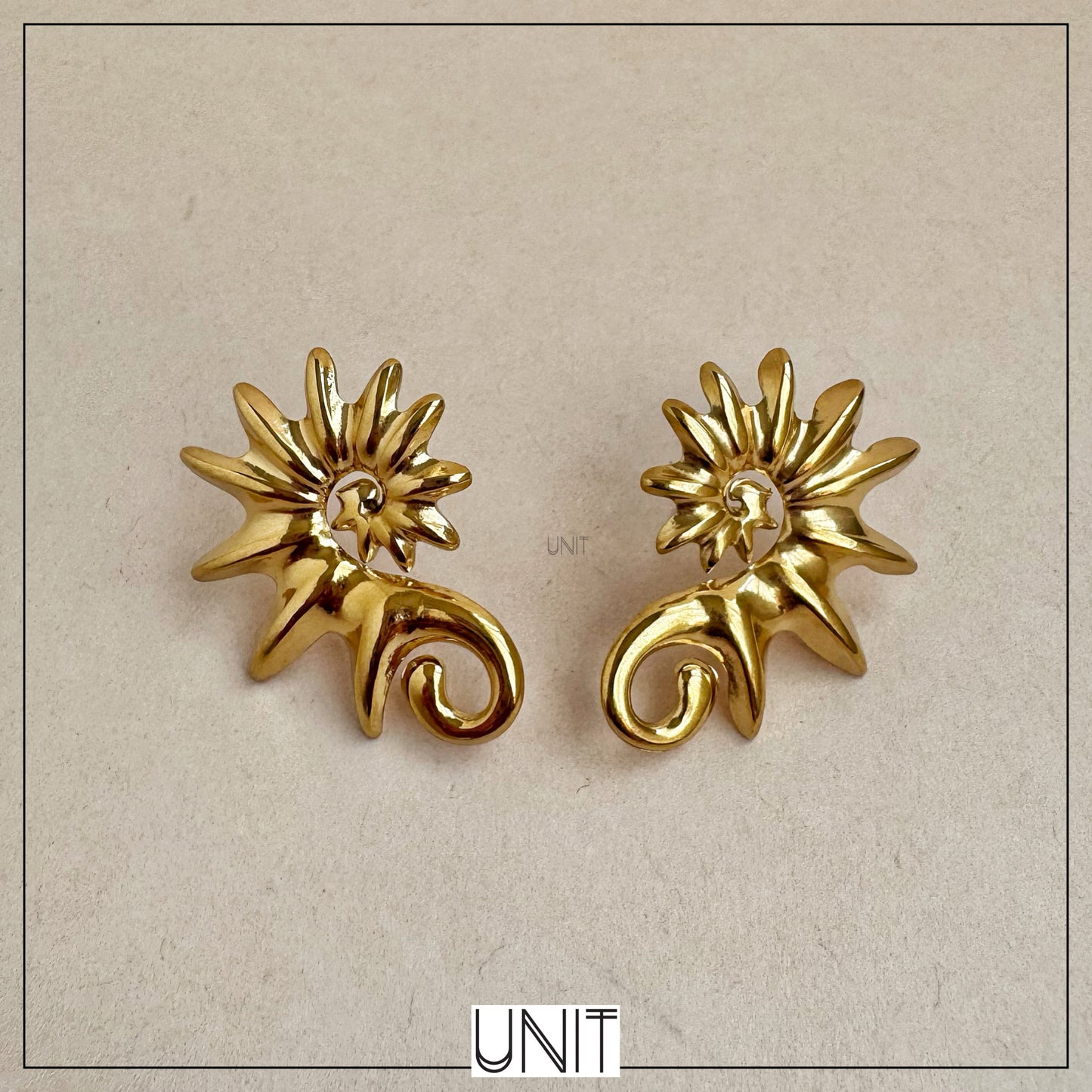 Helios Sculpted Sun Earrings