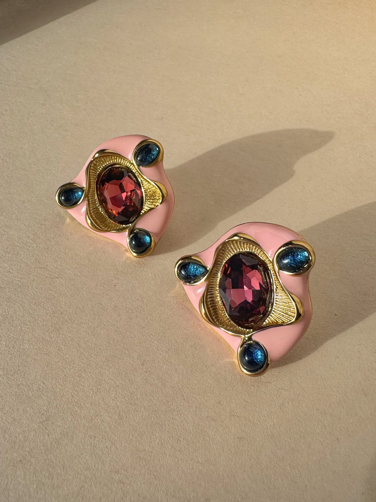 Rosé Orbit Stud Earrings