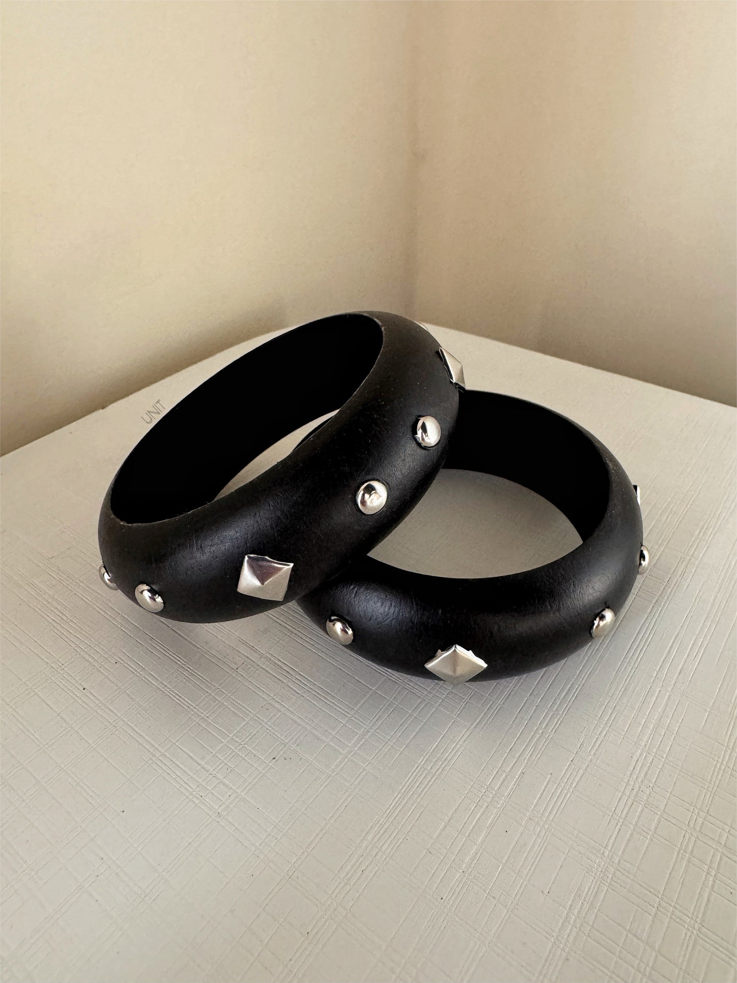Nyx Studded Black Bangle