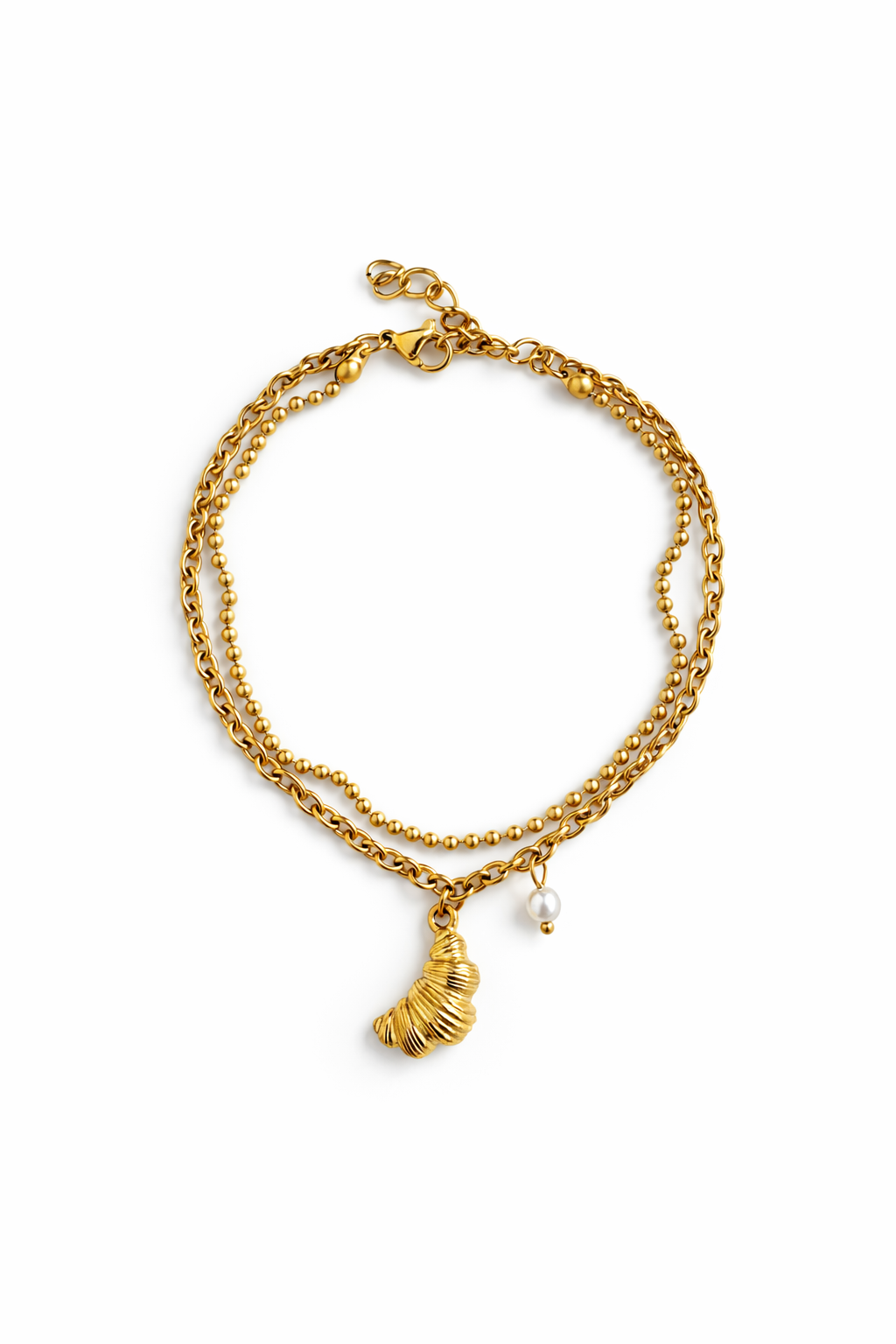 Maris Pearl Charm Anklet