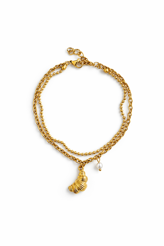 Maris Pearl Charm Anklet