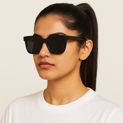 Classic Black Square Sunglasses