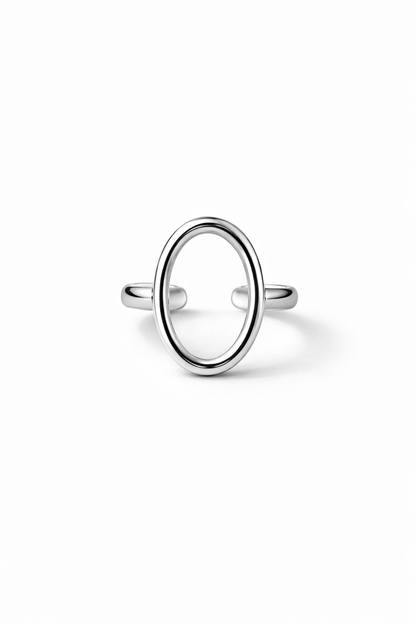 Elara Oval Silver Ring