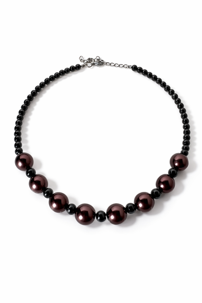 Obsidian Bead Necklace