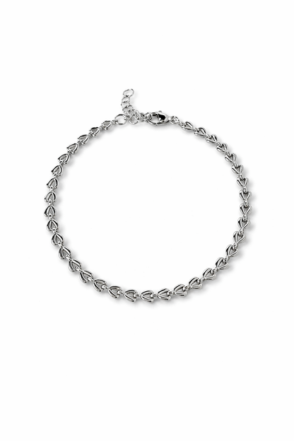 Elara Silver Heart Link Bracelet
