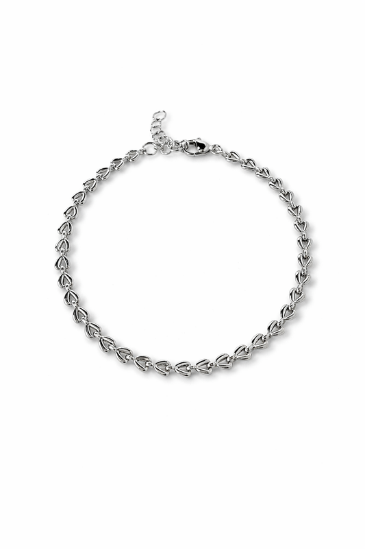 Elara Silver Heart Link Bracelet