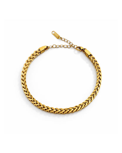 Helios Curb Chain Gold Bracelet