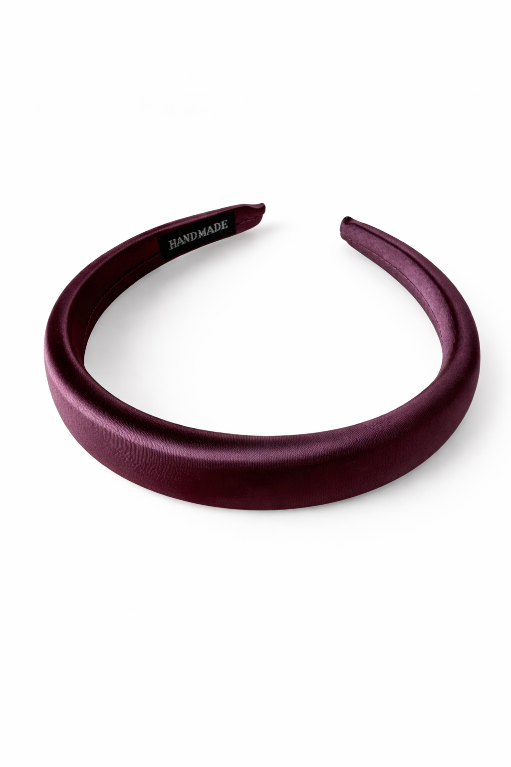 Velour Satin Headband – Wine