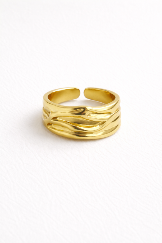 Nerina Molten Gold Ring