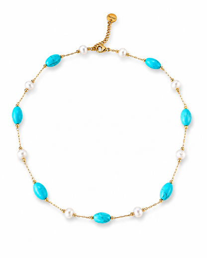 Azure Pearl Necklace