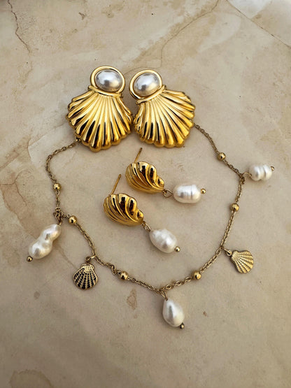 Marina Seashell & Pearl Anklet