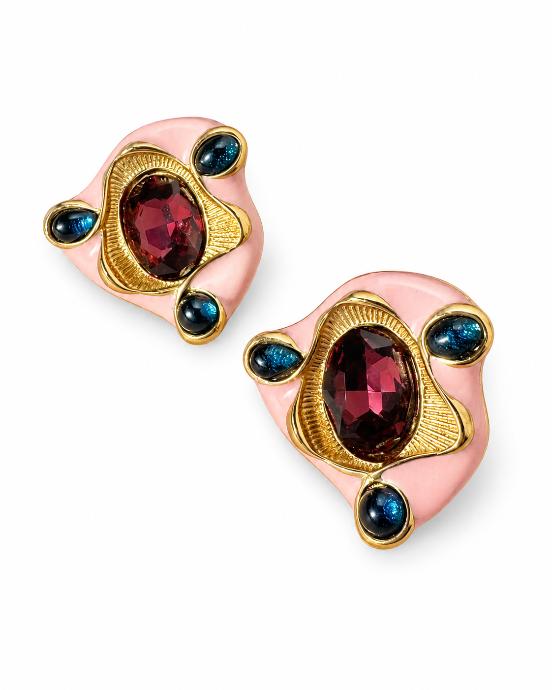 Rosé Orbit Stud Earrings