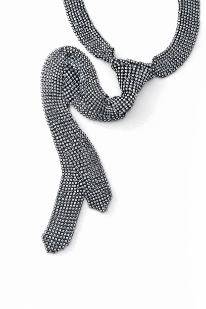 Rhea Crystal Tie Necklace