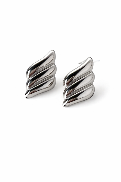 Aurelia Sculpted Silver Studs