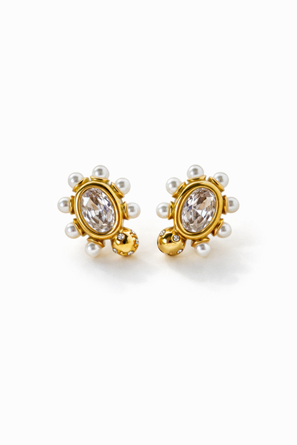 Pearla Oval Studs