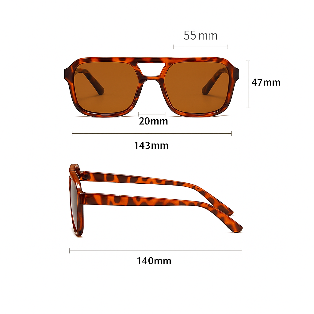 Tortoise Frame Oversized Sunglasses