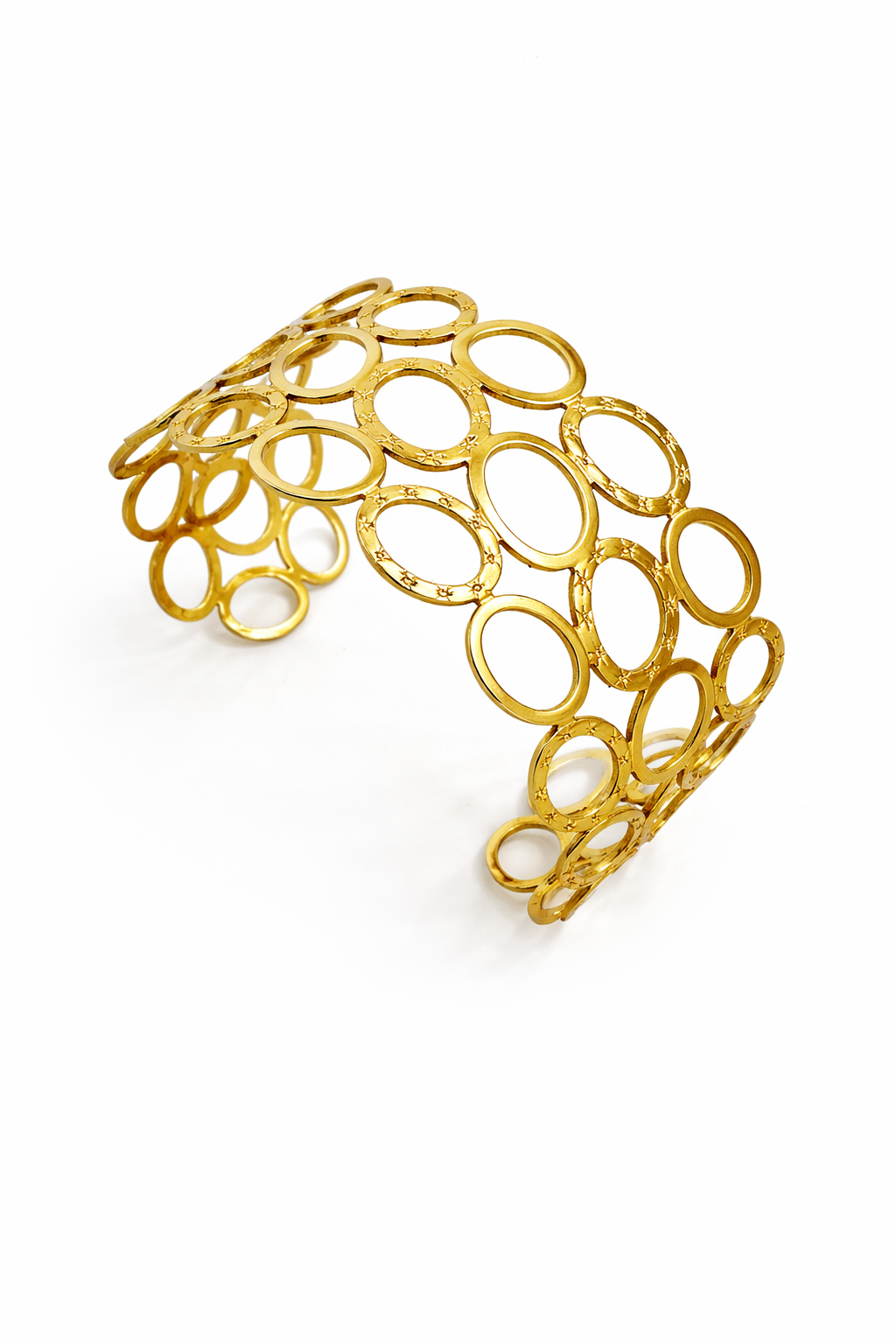 Chrysa Halo Gold Open Cuff