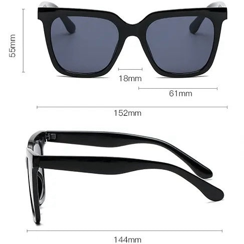 Classic Black Square Sunglasses