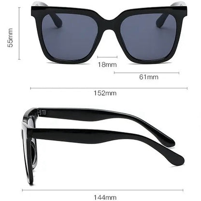 Classic Black Square Sunglasses
