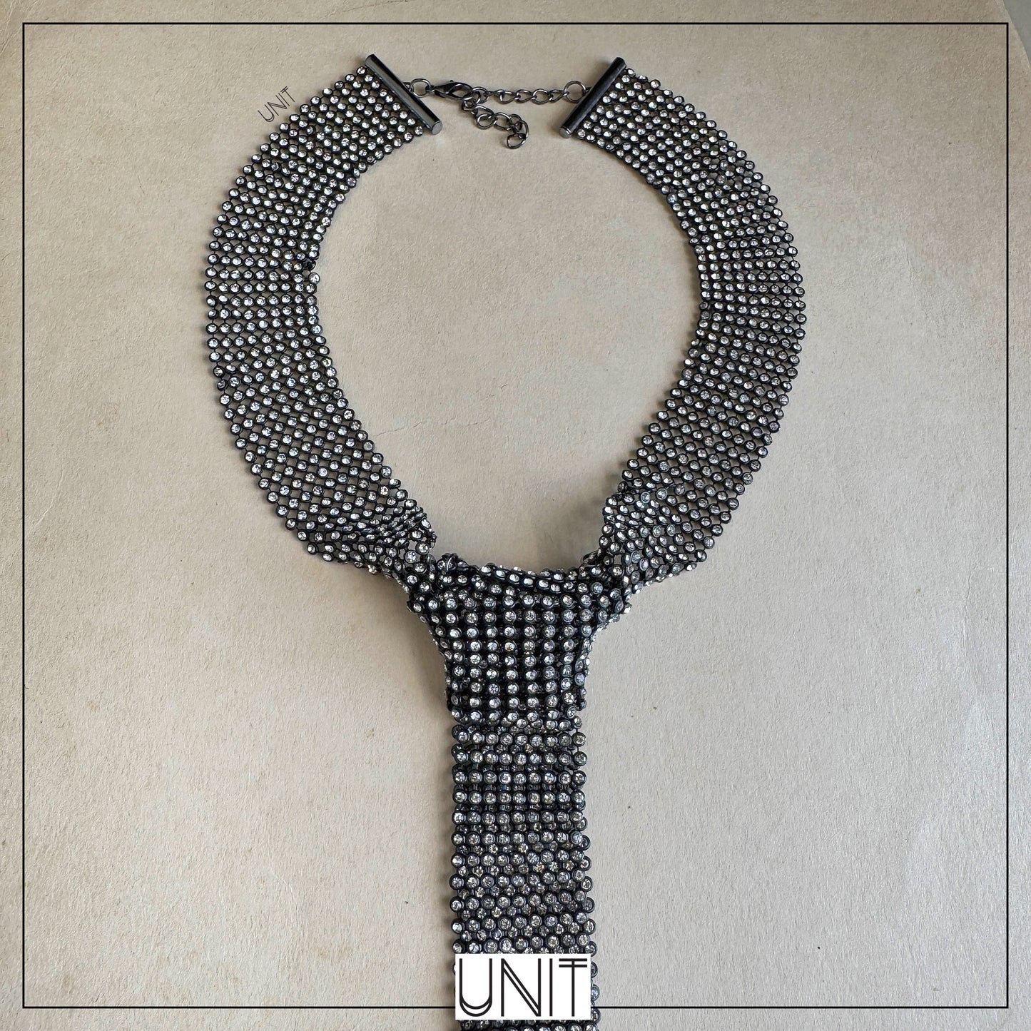 Rhea Crystal Tie Necklace