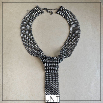 Rhea Crystal Tie Necklace