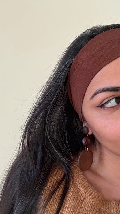 Aura Fabric Hairband - Mocha