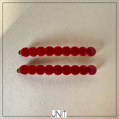 Ruby Scallop Hair Pins (Set of 2)