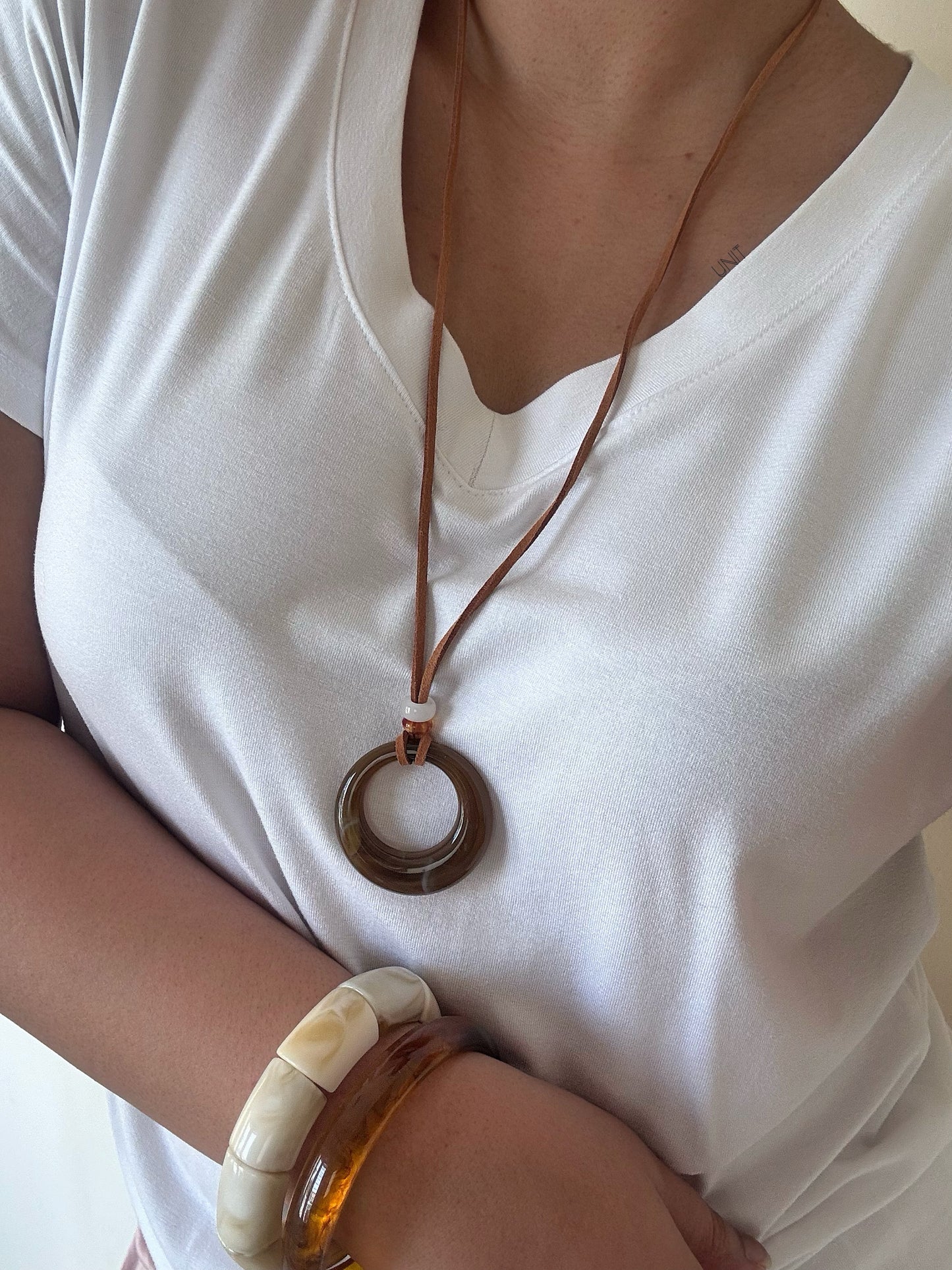Luna Loop Pendant Necklace