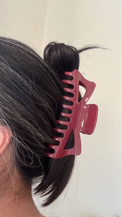 Bordeaux Gloss Hair Claw