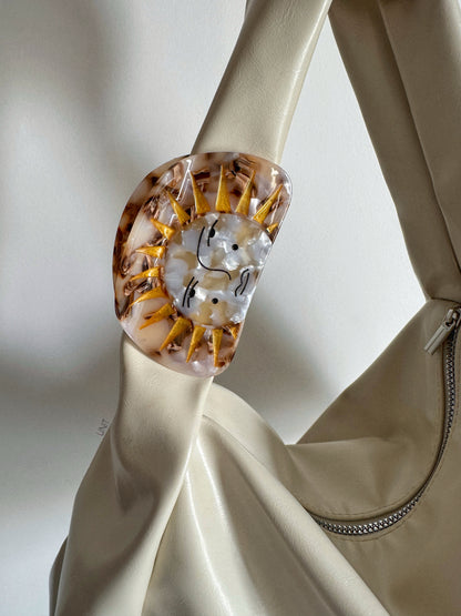 Golden Sunburst Hair Clip