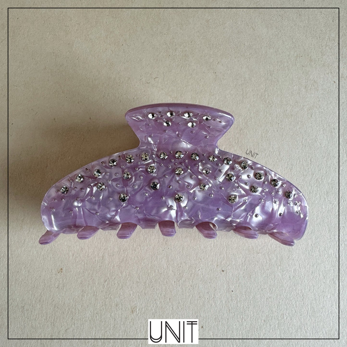 Lavender Crystal Hair Clip
