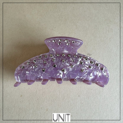 Lavender Crystal Hair Clip