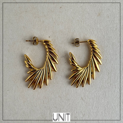 Golden Radiance Wing Hoops