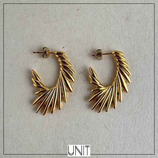 Golden Radiance Wing Hoops