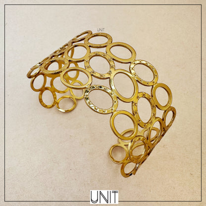 Chrysa Halo Gold Open Cuff