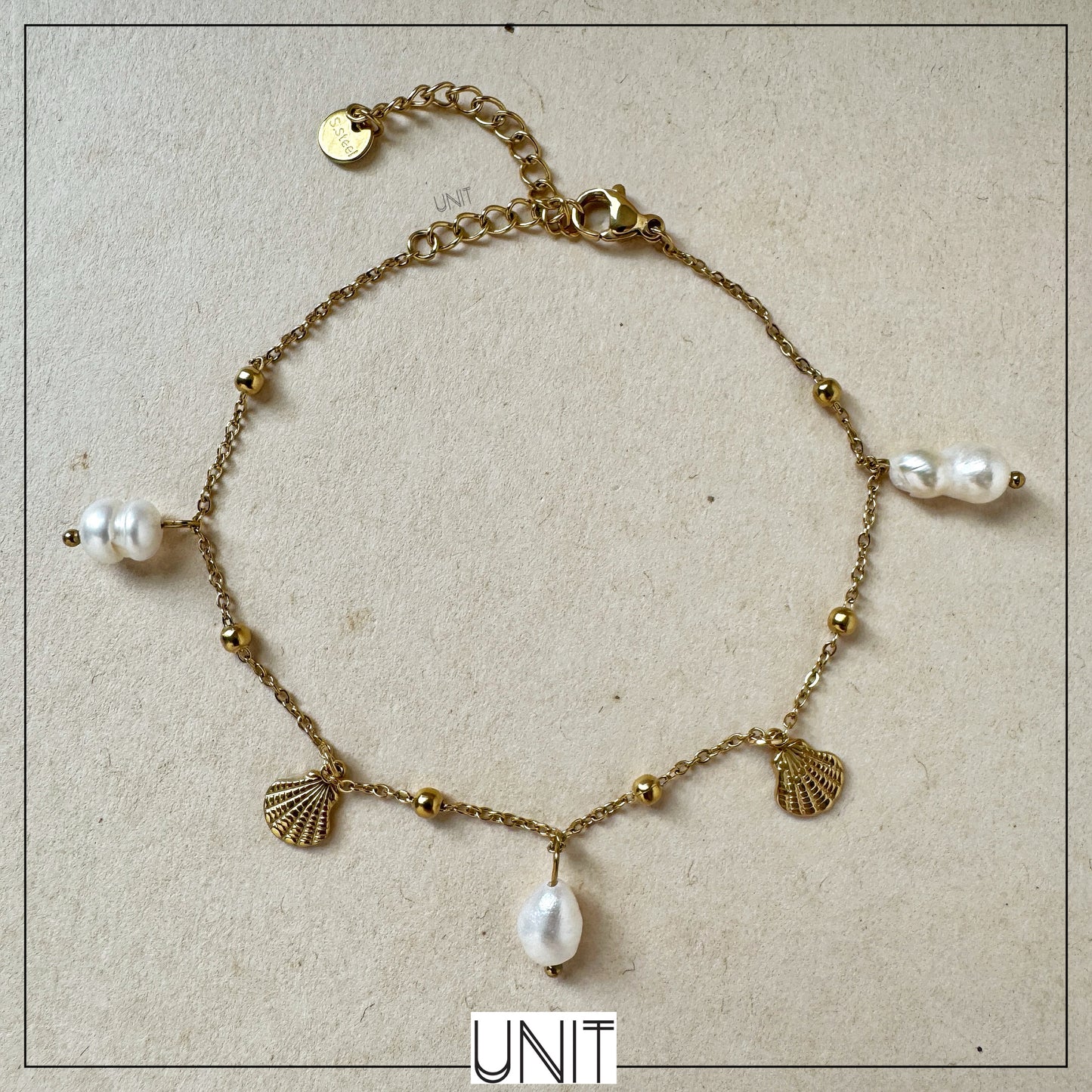 Marina Seashell & Pearl Anklet