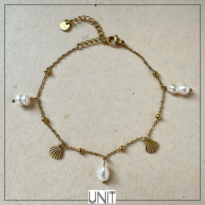 Marina Seashell & Pearl Anklet