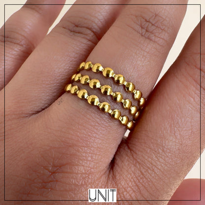 Gaia Beaded Gold Ring