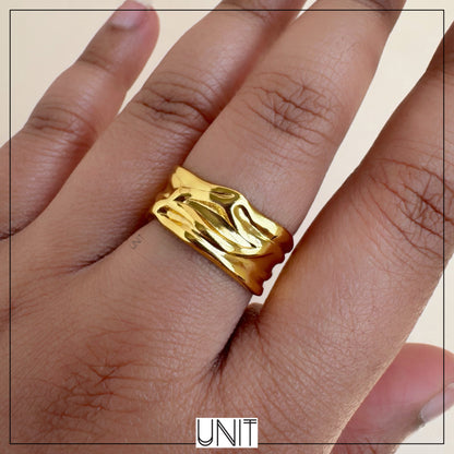 Nerina Molten Gold Ring