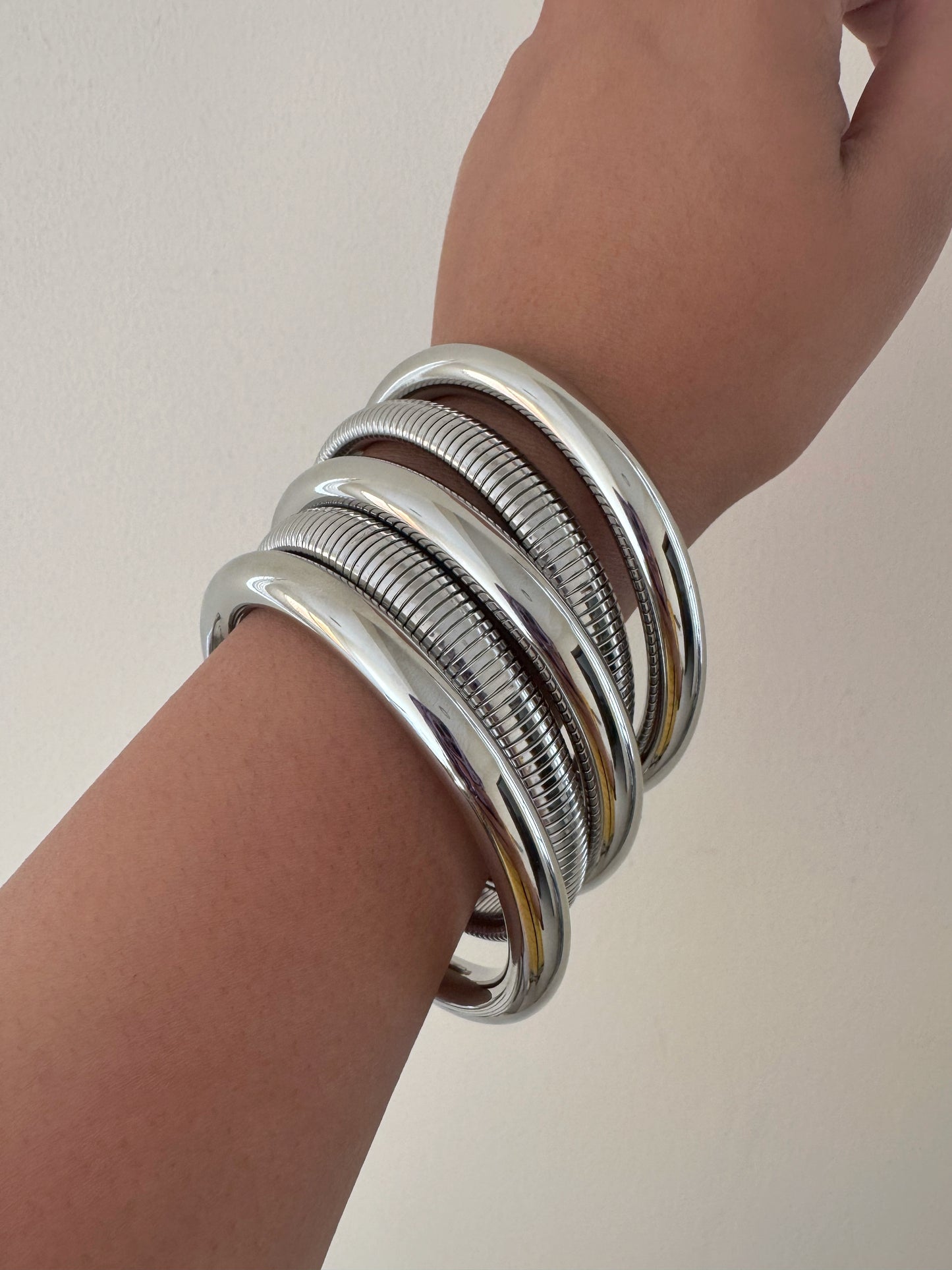 Solene Silver Bangle