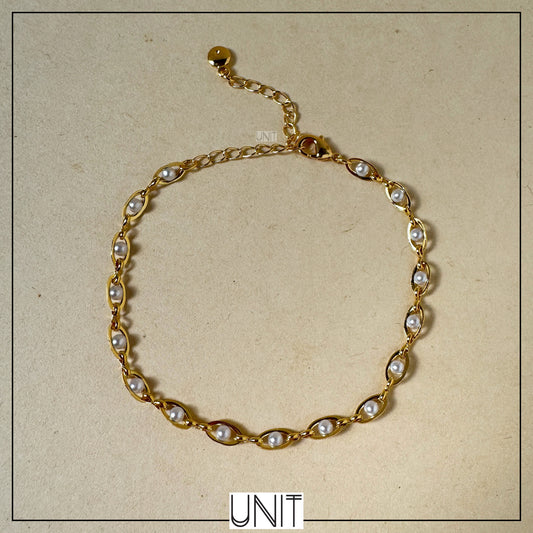 Lueur Pearl Link Anklet