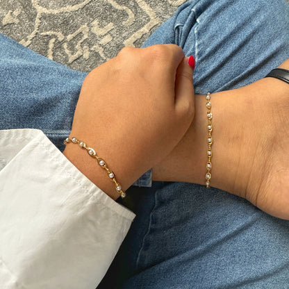 Lueur Pearl Link Anklet