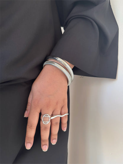 Solene Silver Bangle
