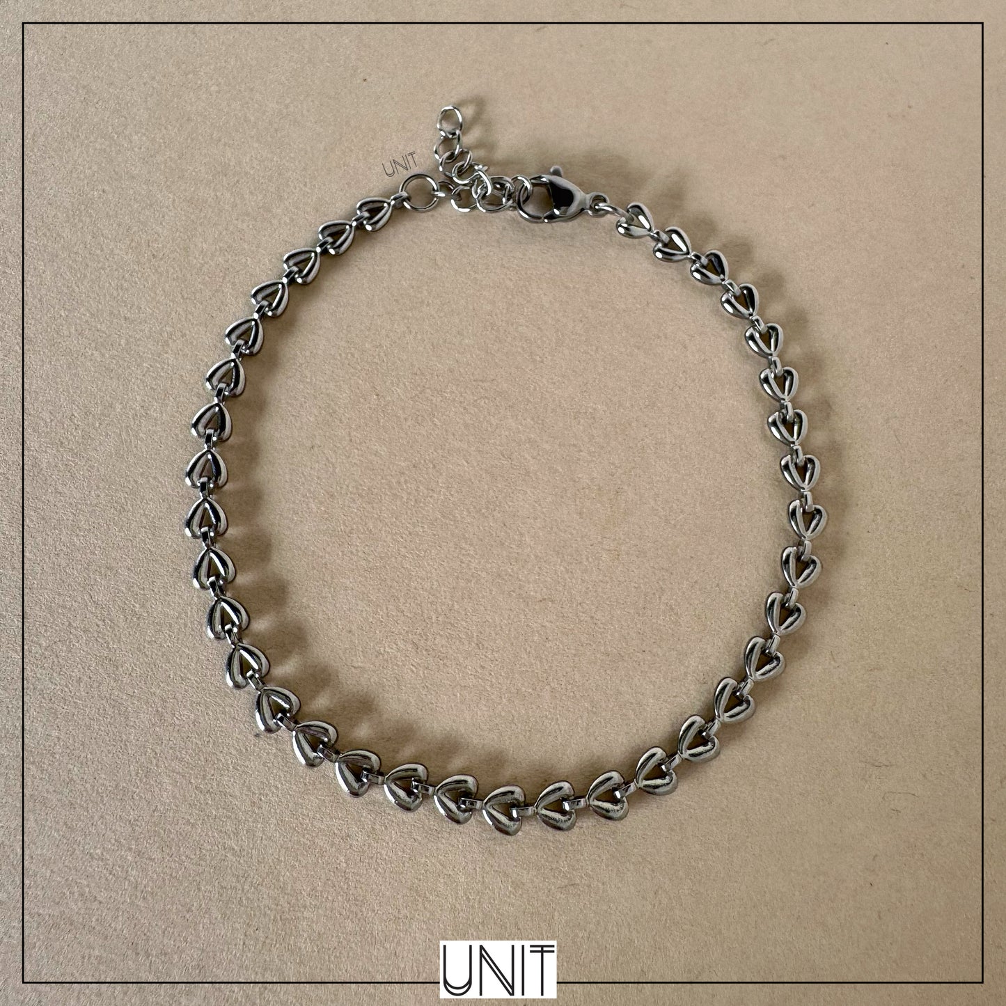 Elara Silver Heart Link Bracelet