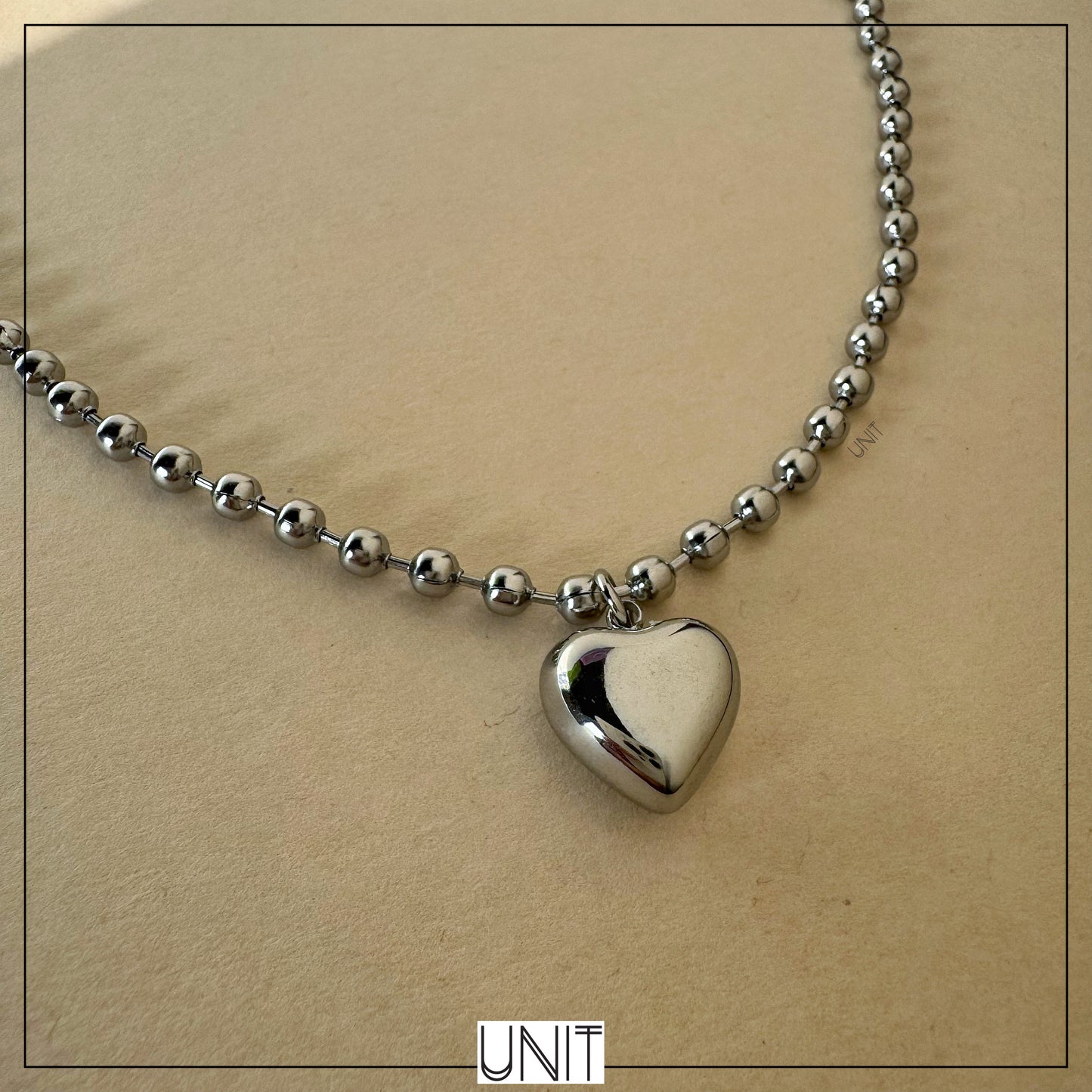 Luna Heart Silver Necklace