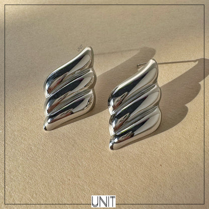 Aurelia Sculpted Silver Studs