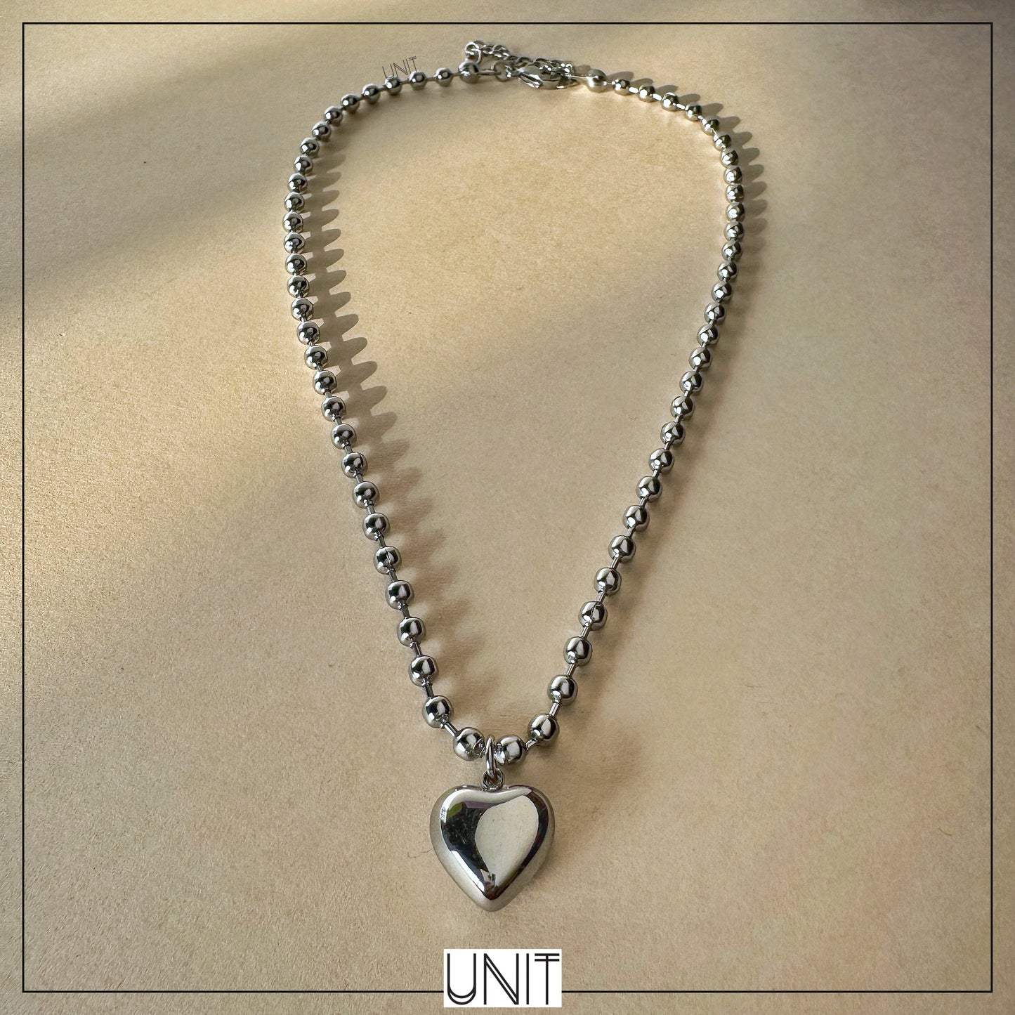 Luna Heart Silver Necklace