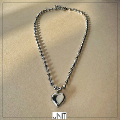 Luna Heart Silver Necklace